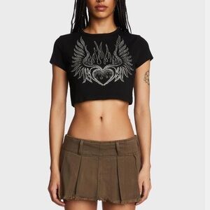 Edikted Cropped Diamond Tshirt